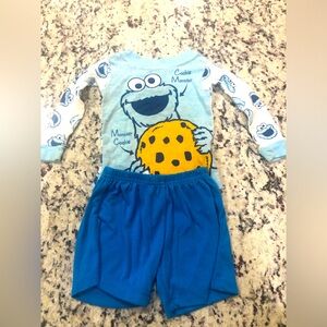 Sesame street pj set Cookie Monster 12 month set